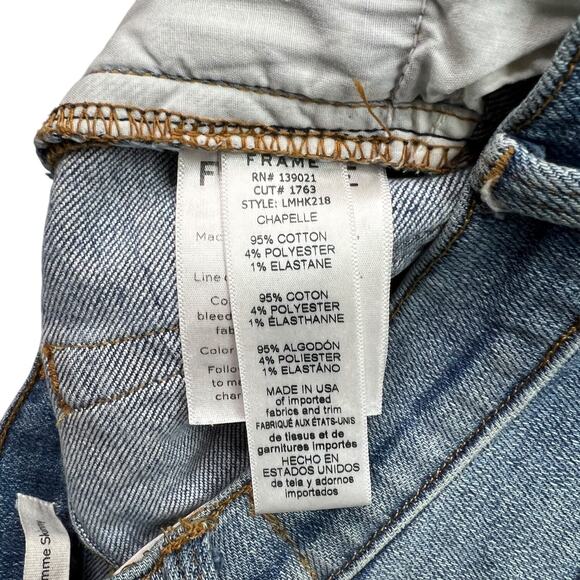 FRAME L'Homme Skinny Distressed Boyfriend Jeans ALTERED Medium Wash Womens 27 - Picture 6 of 6